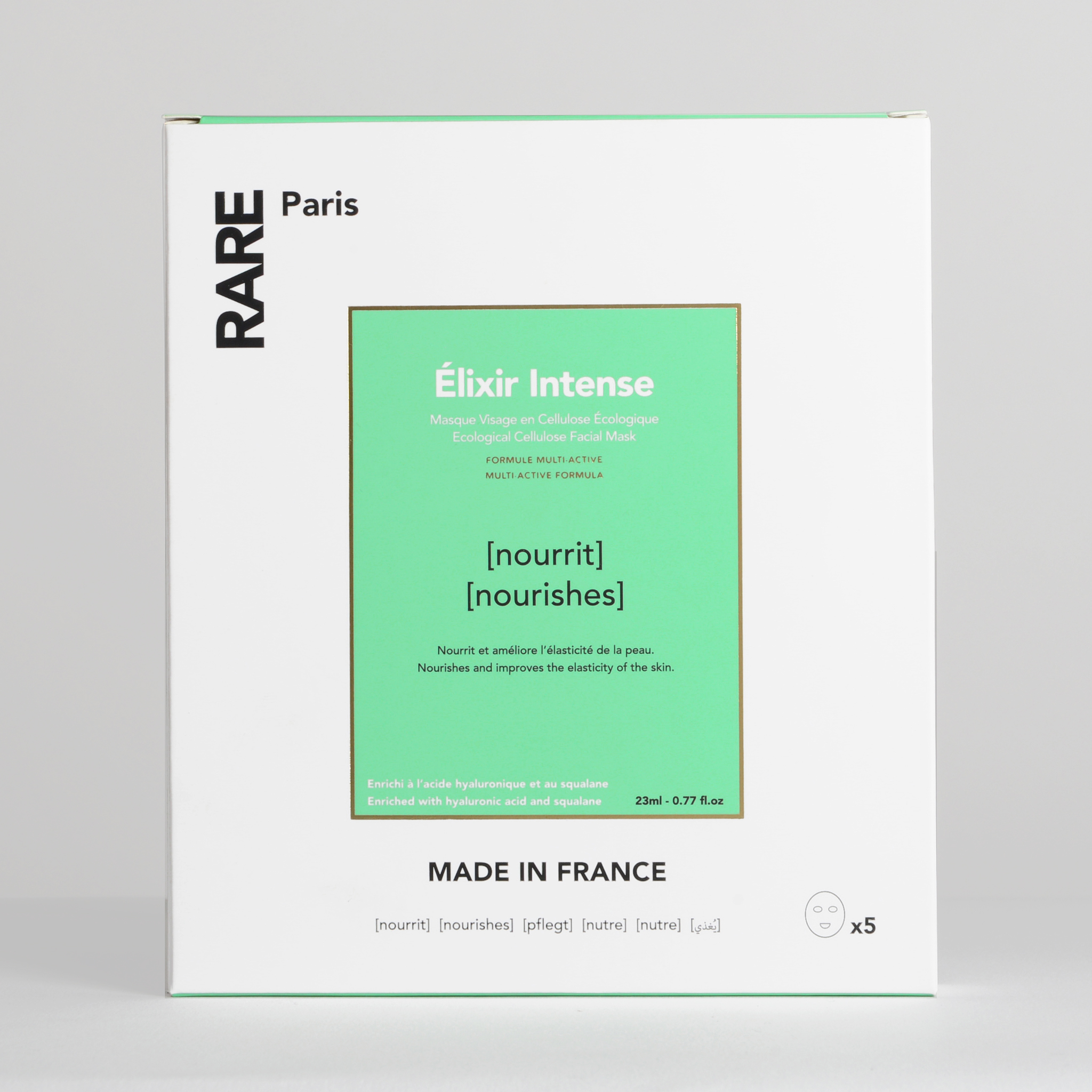BOX-EI купити RARE Paris Набір з п'яти поживних масок для обличчя з гіалуроновою кислотою та скваланом