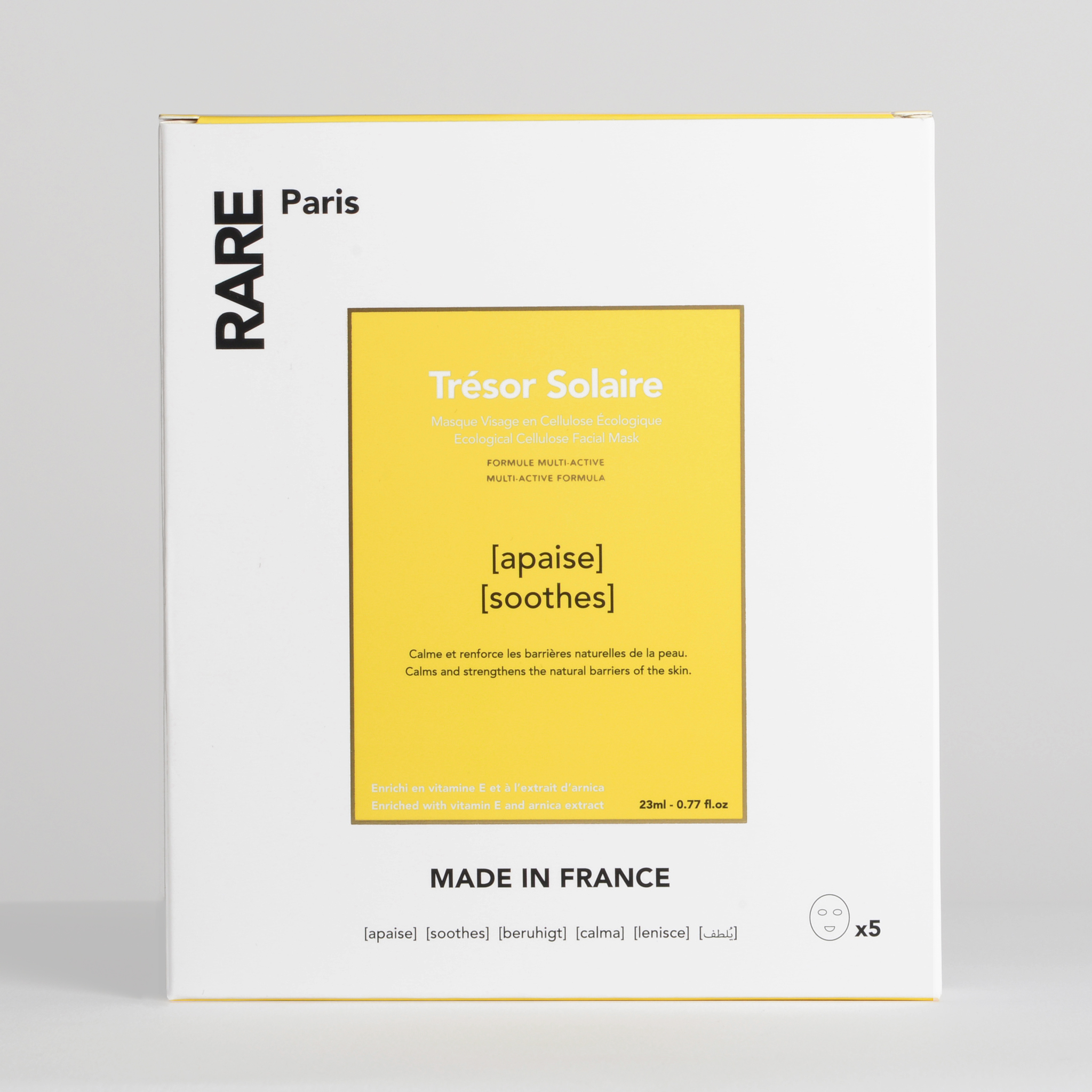 купити RARE Paris Набір з п'яти заспокійливих масок для обличчя з Вітаміном Е та екстрактом арніки