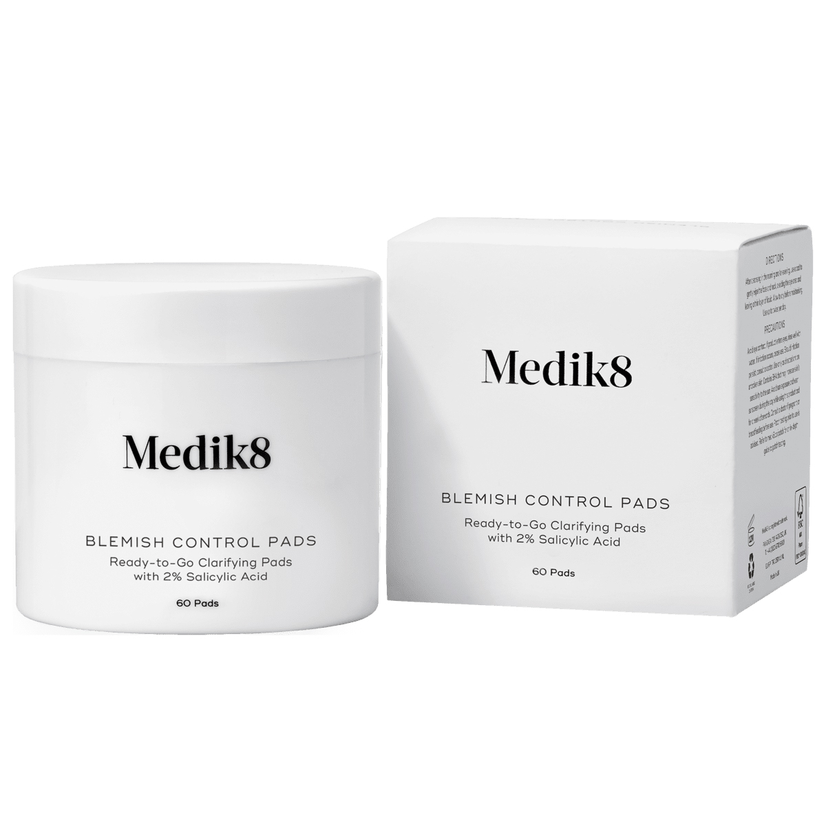 Купить Medik8 Blemish Control Pads Безспиртові подушечки з 2% саліциловою кислотою для проблемної шкіри, 60 шт