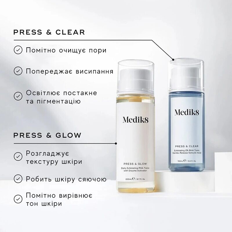 Medik8 Press & Clear Відлущувальний ВНА-тонік з 2% інкапсульованою саліциловою кислотою - Зображення 5