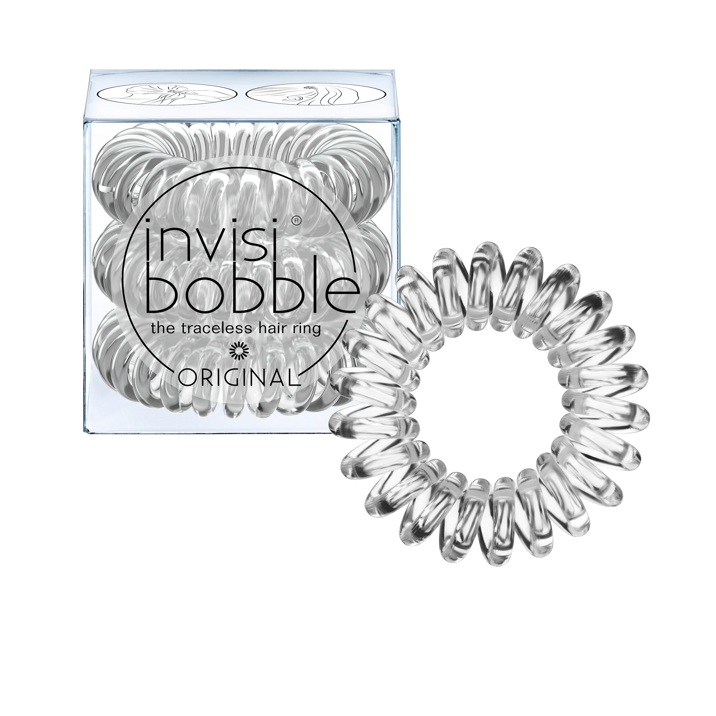 IBORIGINALCrystalClearPackaging_Single-PNG Invisibobble Резинка-браслет для волосся Original Crystal Clear