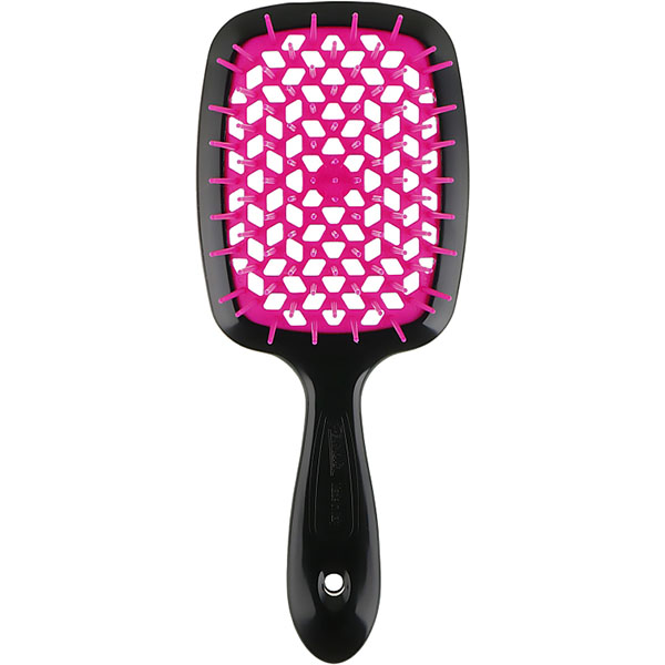 Janeke Superbrush Small Black & Violet 71SP234 FUX Щітка для волосся «чорна з фіолетовим»