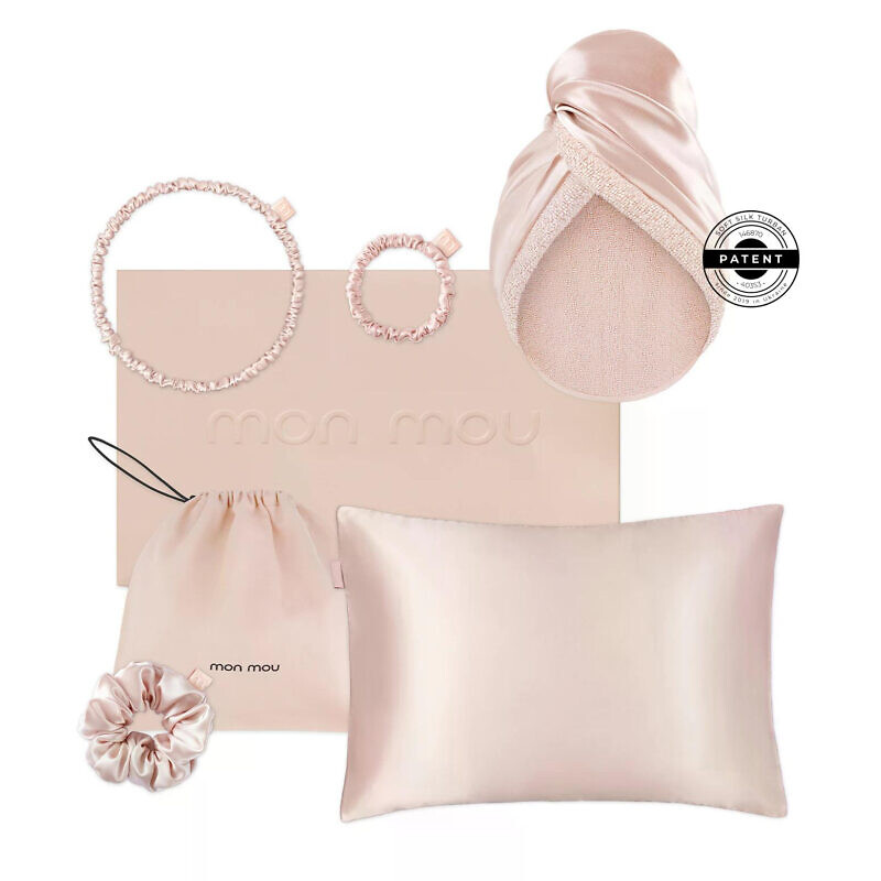 Купити Soft Silk Set Nude Набір шовкових аксесуарів з досьавкою.