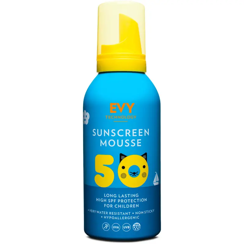 Купити EVY Technology Sunscreen Mousse Kids SPF 50 Сонцезахисний мус для дітей та немовлят