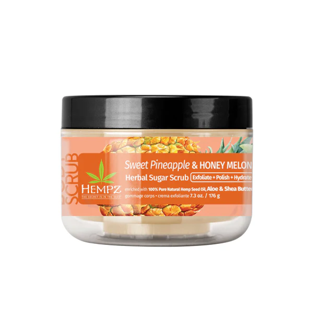 Купити Hempz sugar body scrub Sweet Pineapple & Honey Melon Скраб для тіла “Ананас- Медова Диня” 176g.