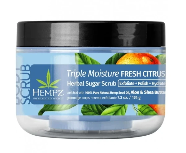 Купити HEMPZ Triple Moisture Herbal Body Scrub Скраб для тіла “Потрійне зволоження” 176 г