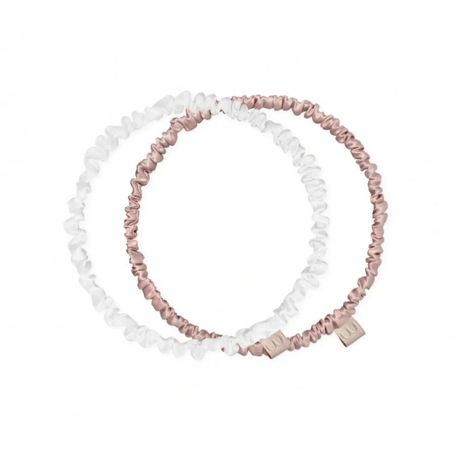 Купити набір обручів-резинок з натурального шовку MON MOU - Silk Hoops Scrunchies Set з доставкою по Україні.