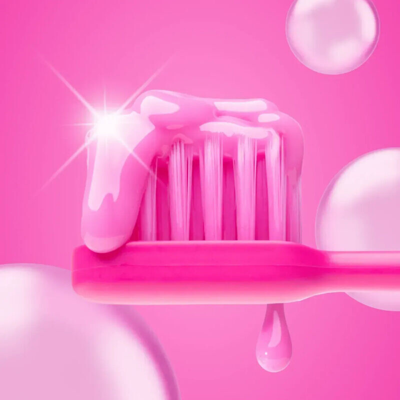 Hismile Barbie Pink Bubblegum Toothpaste 60g - Зубна паста зі смаком жуйки - Зображення 3