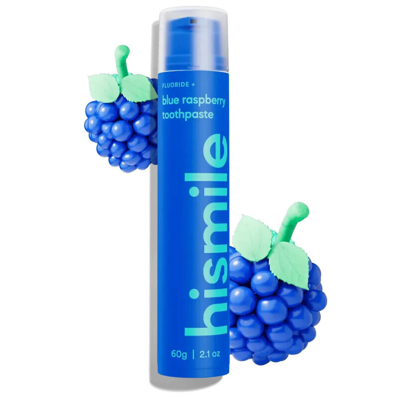 Купити зубну пасту зі смаком блакитної малини Hismile Blue Raspberry Toothpaste 60g з доставкою по Україні.