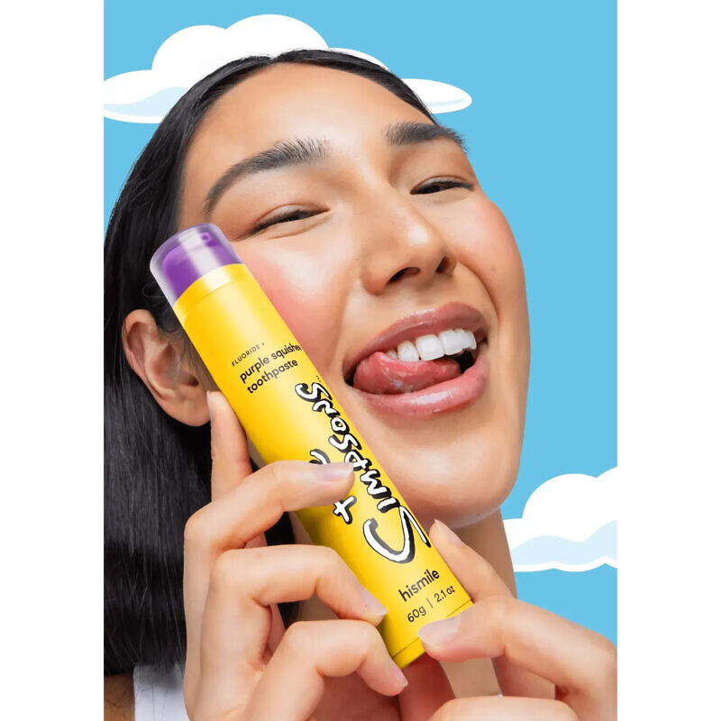 Hismile The Simpsons Purple Squishee Toothpaste 60g - Зубна паста з фруктовим ароматом - Зображення 3