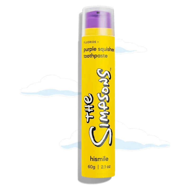 Купити зубну пасту з фруктовим ароматом Hismile The Simpsons Purple Squishee Toothpaste 60g з доставкою.