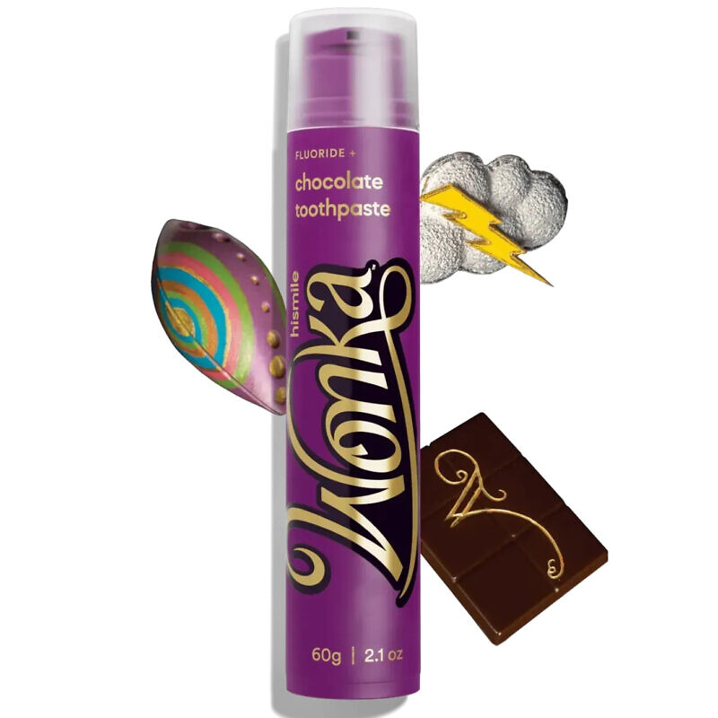 Купити зубну пасту зі смаком шоколаду Hismile Wonka Chocolate Toothpaste 60g з доставкою по Україні.
