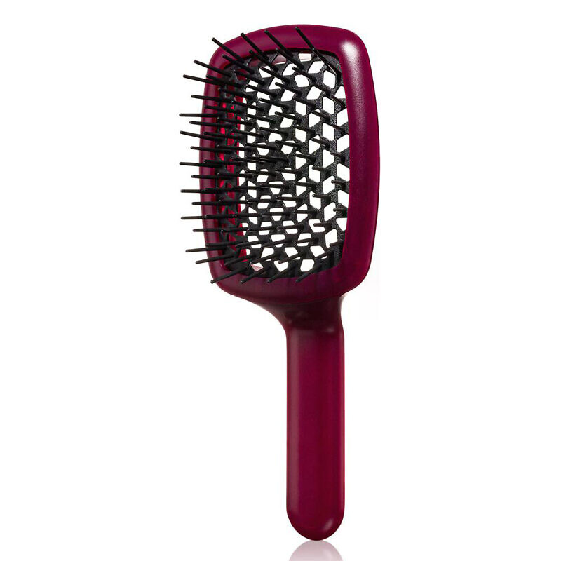 Купити щітку термозахист для волосся Janeke Curvy "M" Vented Brush бордову з доставкою.