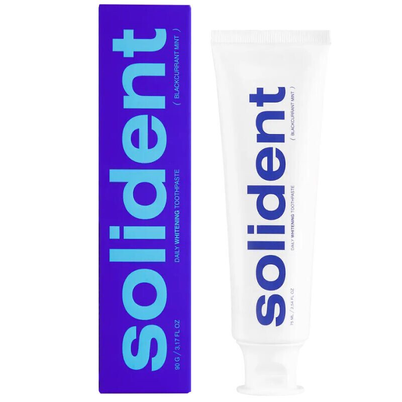 Купити щоденну відбілювальну зубну пасту смородина-м'ята Solident Blackcurrant Mint 75 мл з доставкою.