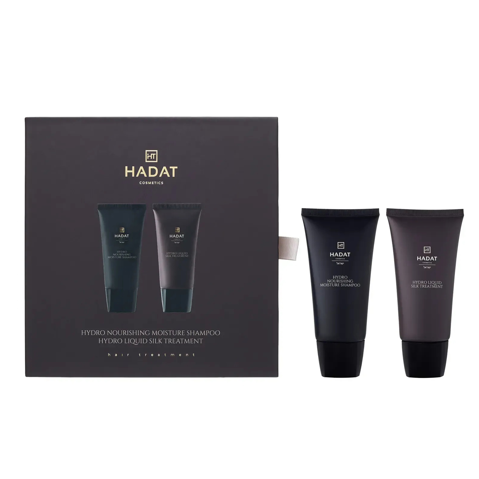 hadat-hydro-nourishing-moisture-shampoo-hadat-hydro-liquid-silk-treatment-70-ml-podarunkovyy-nabir-dlia-zvolozhennia-volossia Купити подарунковий набір для зволоження волосся Hadat з доставкою по Україні.