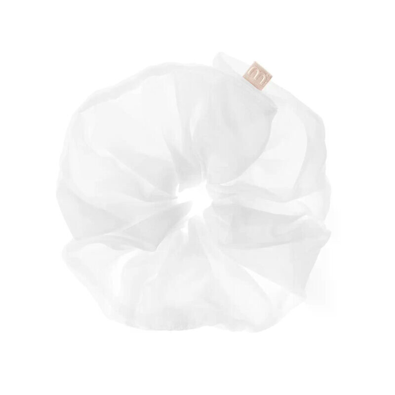 Купити супероб'ємну шовкову резинку Mon Mou Silk Volume Scrunchie White з доставкою.