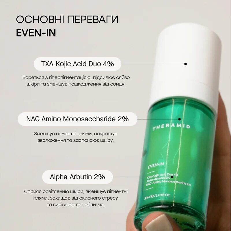 Theramid Even-In 30 мл - Інтенсивна сироватка для освітлення пігментації - Зображення 3