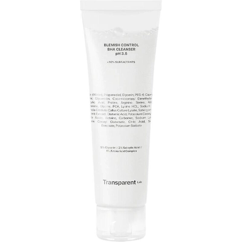 Купити очищуючий гель для шкіри схильної до акне Transparent Lab Blemish Control BHA Cleanser pH 3.5 150 мл з доставкою.