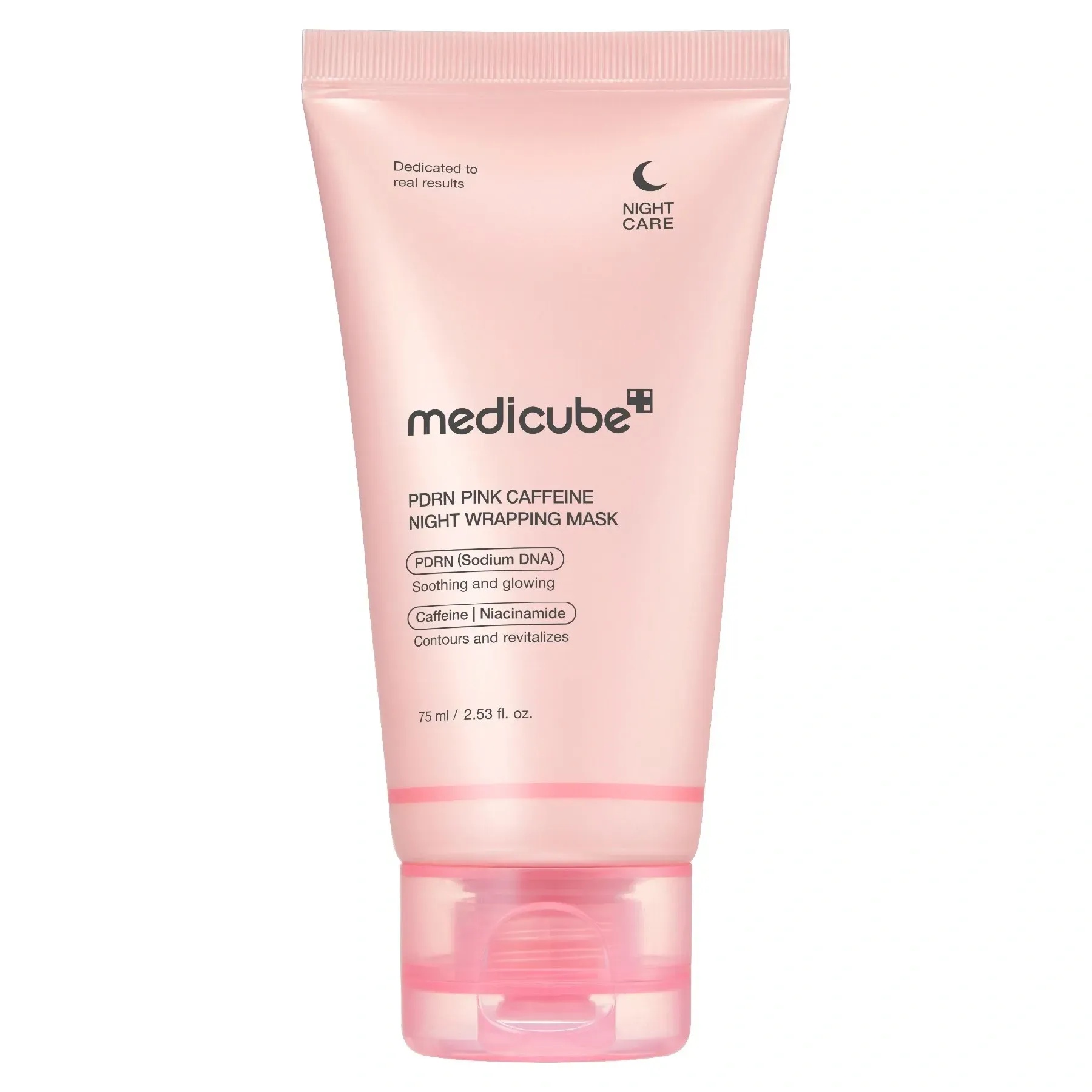 medicube-pdrn-pink-caffeine-night-wrapping-mask-75-sht-nichna-maska-plivka-z-polinukleotydamy-ta-kofeinom Купити нічну маску-плівку з полінуклеотидами та кофеїном Medicube PDRN Pink Caffeine Night Wrapping Mask 75 шт з доставкою
