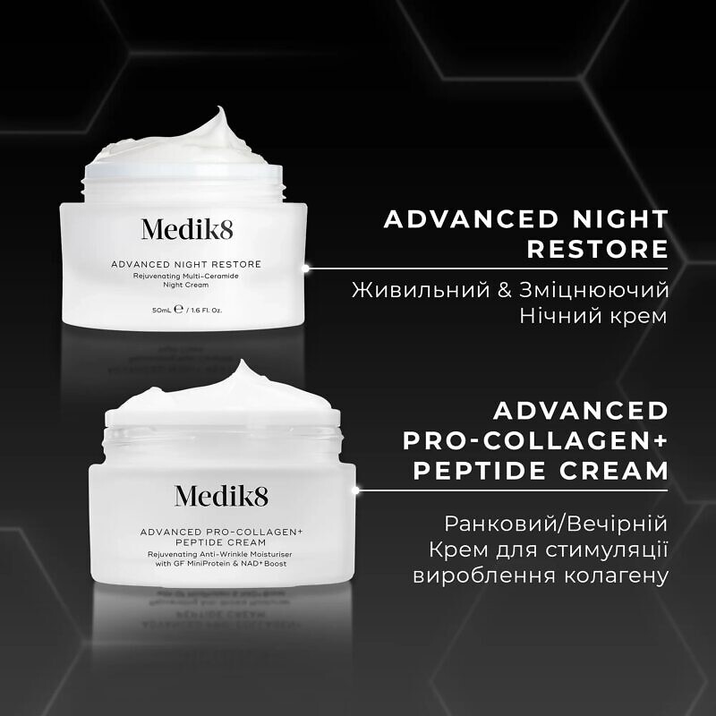 Medik8 Advanced Pro-Collagen+ Peptide - Омолоджувальний зволожувальний крем від зморшок із фактором росту та бустером довголіття - Зображення 5