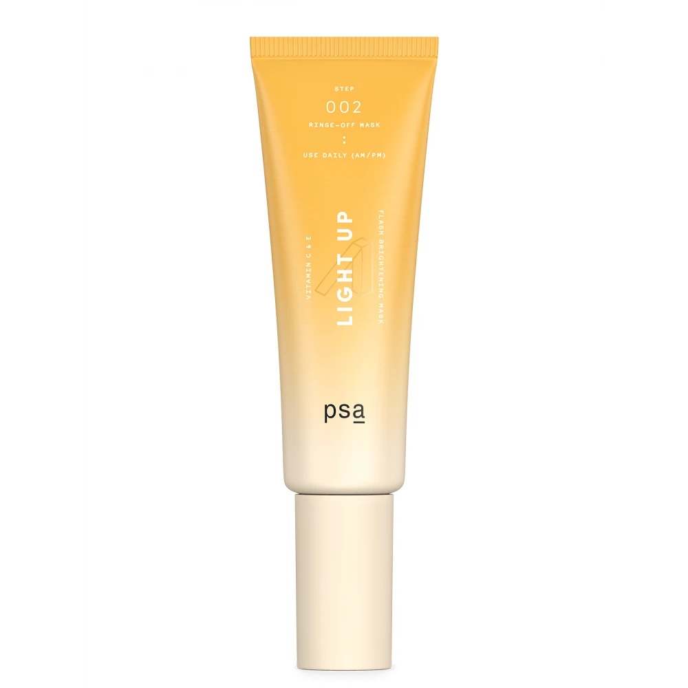 Купити освітлюючу маску для обличчя з вітамінами С і Е PSA Light Up Vitamin C & E Flash Brightening Mask 50 мл з доставкою.
