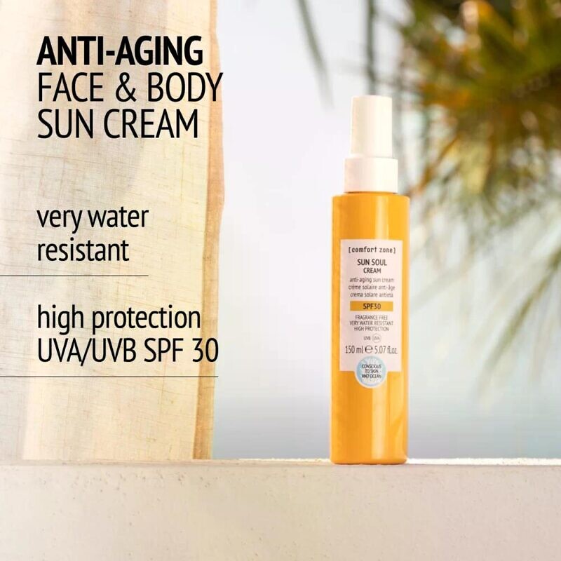 Comfort Zone Sun Soul Cream SPF30 150 мл – Антивіковий сонцезахисний крем SPF30 - Зображення 3
