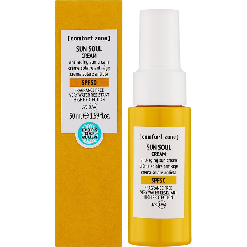 Comfort Zone Sun Soul Cream SPF50 150 мл – Антивіковий водостійкий сонцезахисний крем SPF50 - Зображення 2