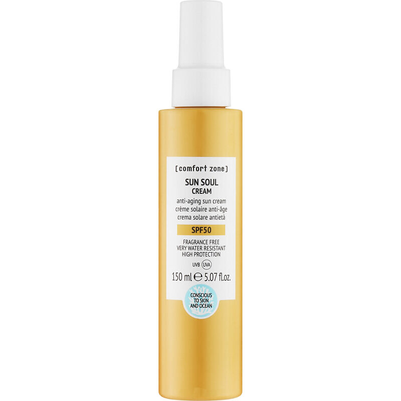 Купити антивіковий водостійкий сонцезахисний крем SPF50 Comfort Zone Sun Soul Cream SPF50 150 мл з доставкою.
