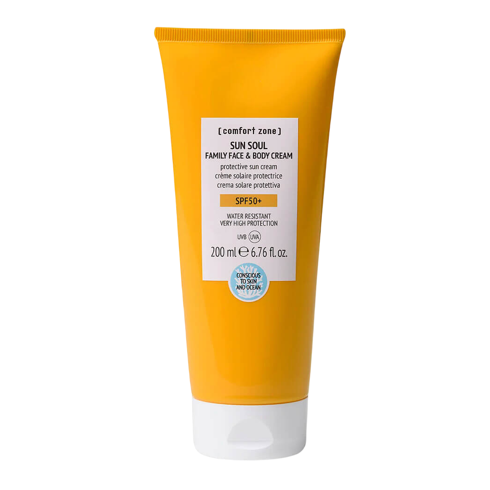 comfort-zone-sun-soul-family-face-body-cream-spf50-200-ml-sontsezakhysnyy-krem-dlia-vsiiei-sim-i Купити сонцезахисний крем для всієї сім'ї Comfort Zone Sun Soul Family Face & Body Cream SPF50+ 200 мл з доставкою.