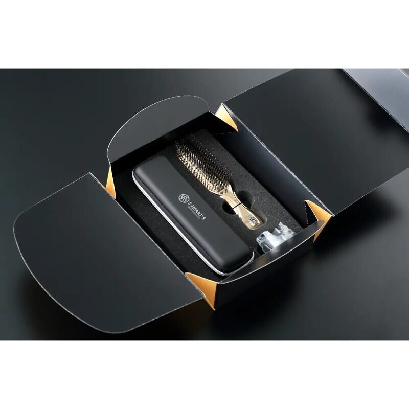S-Heart-S Sasso Scalp Brush Premium Champagne Gold Long (Gift Box) – Гребінець в подарунковому боксі - Зображення 2
