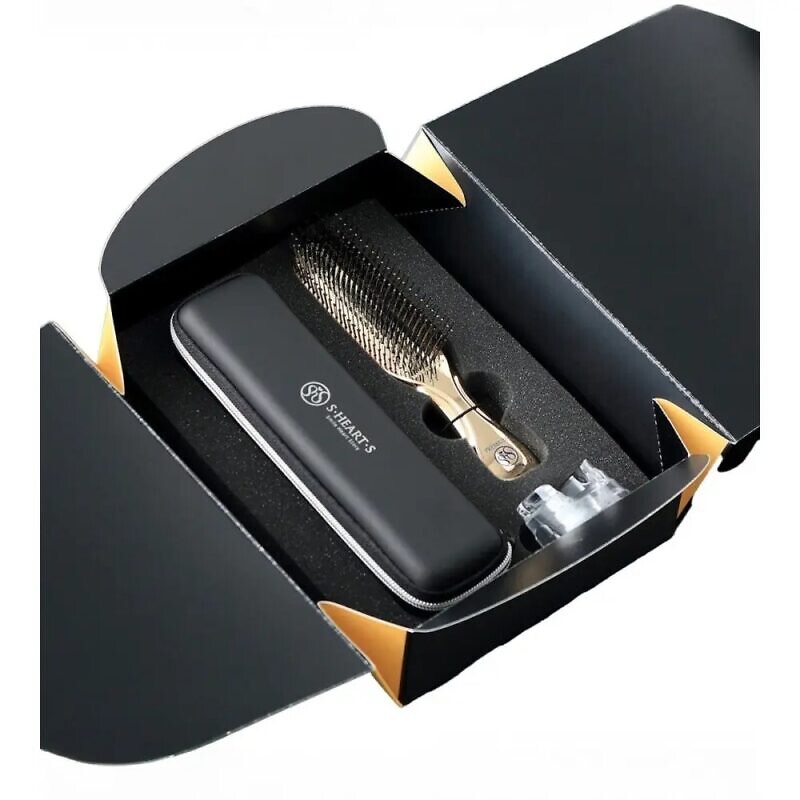 Купити гребінець в подарунковому боксі S-Heart-S Sasso Scalp Brush Premium Champagne Gold Long (Gift Box) з доставкою.