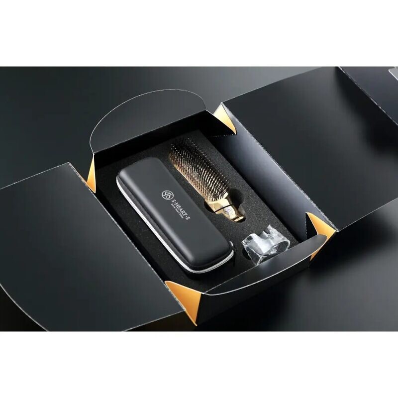S-Heart-S Sasso Scalp Brush Premium Champagne Gold Short (Gift Box) – Гребінець в подарунковому боксі - Зображення 2
