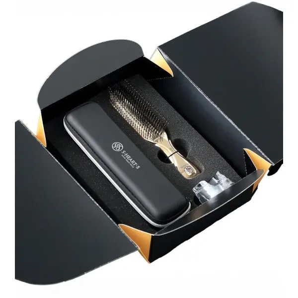 Купити гребінець в подарунковому боксі S-Heart-S Sasso Scalp Brush Premium Champagne Gold Short (Gift Box) з доставкою.
