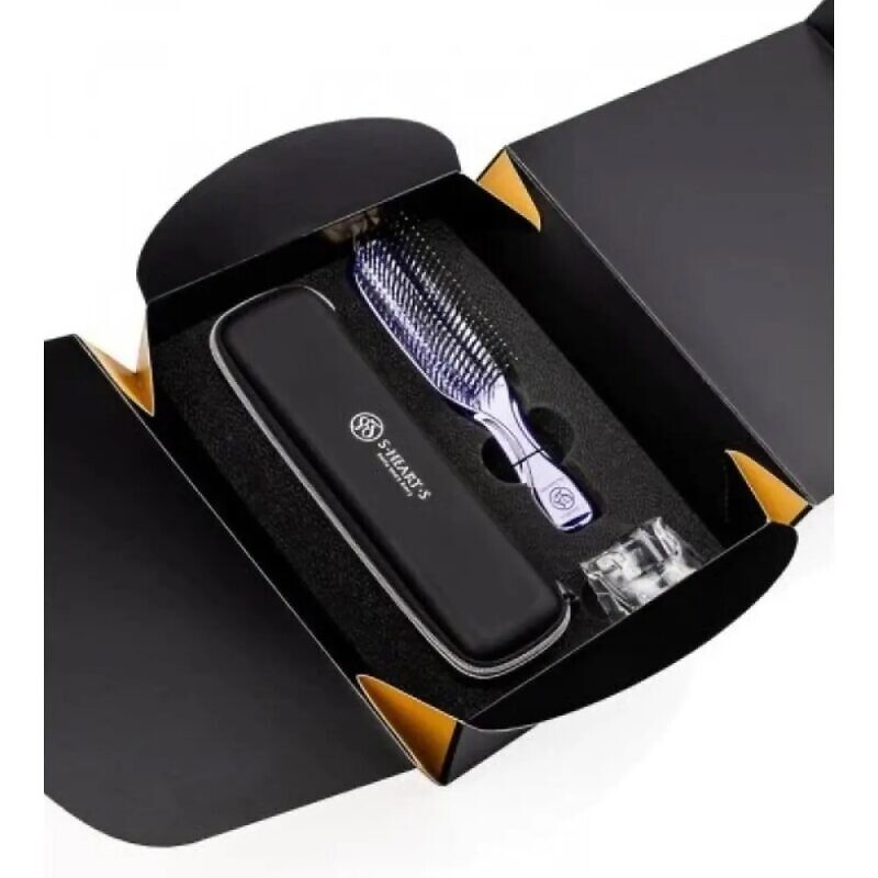 Купити гребінець в подарунковому боксі S-Heart-S Sasso Scalp Brush Premium Purple Long (Gift Box) з доставкою.