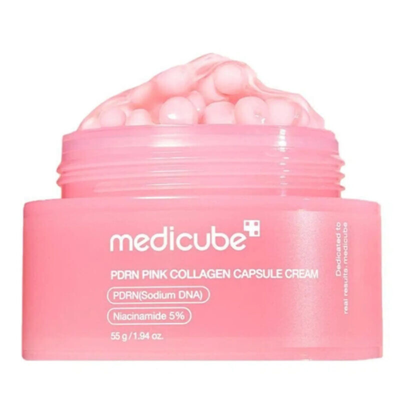 Купити капсульний крем з колагеном та полінуклеотидами Medicube PDRN Pink Collagen Capsule Cream 55 мл з доставкою по Україні.