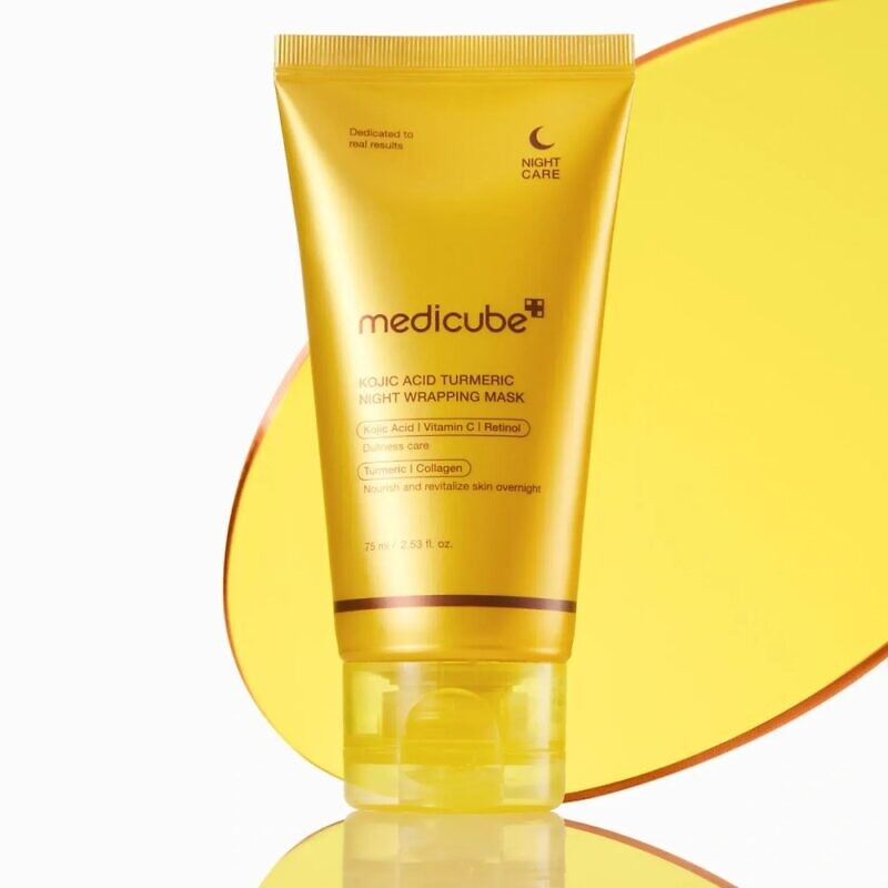 Medicube Kojic Acid Turmeric Night Wrapping Mask 75 мл – Нічна маска з койєвою кислотою та куркумою - Зображення 2