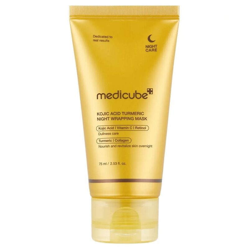 Купити нічну маску з койєвою кислотою та куркумою Medicube Kojic Acid Turmeric Night Wrapping Mask 75 мл з доставкою по Україні.