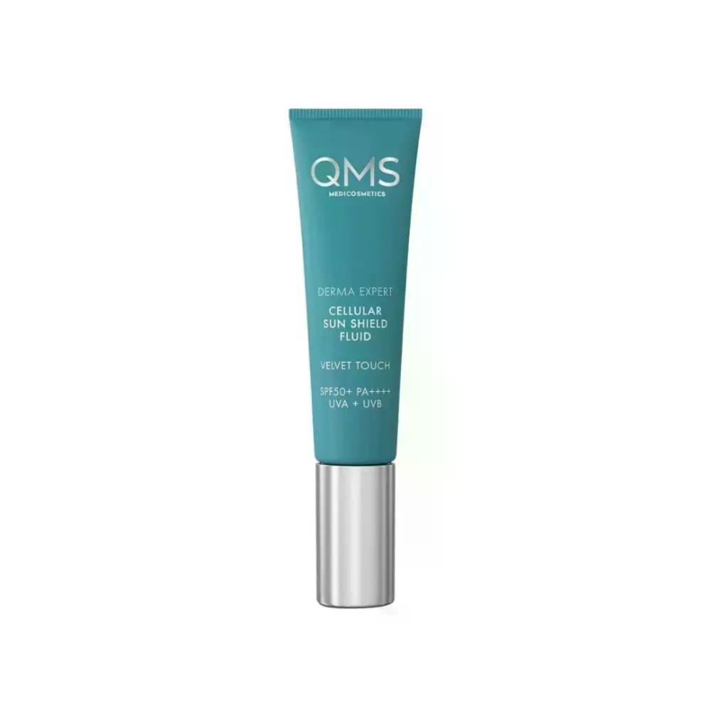 Купити сонцезахисний крем QMS MedicosmeticsDerma Expert Cellular Sun Shield Velvet Touch Fluid SPF 50+ 30 мл з доставкою по Україні.