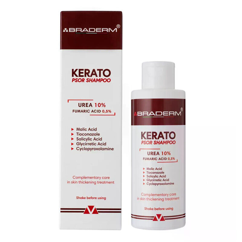 Купити лікувальний шампунь для шкіри голови Braderm Kerato Psor Shampoo 150 мл з доставкою по Україні.