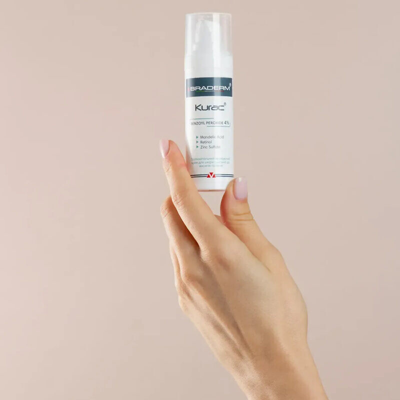 Braderm Kurac Cream 30 мл – Активний протизапальний крем з бензоїл пероксидом 4% - Зображення 3
