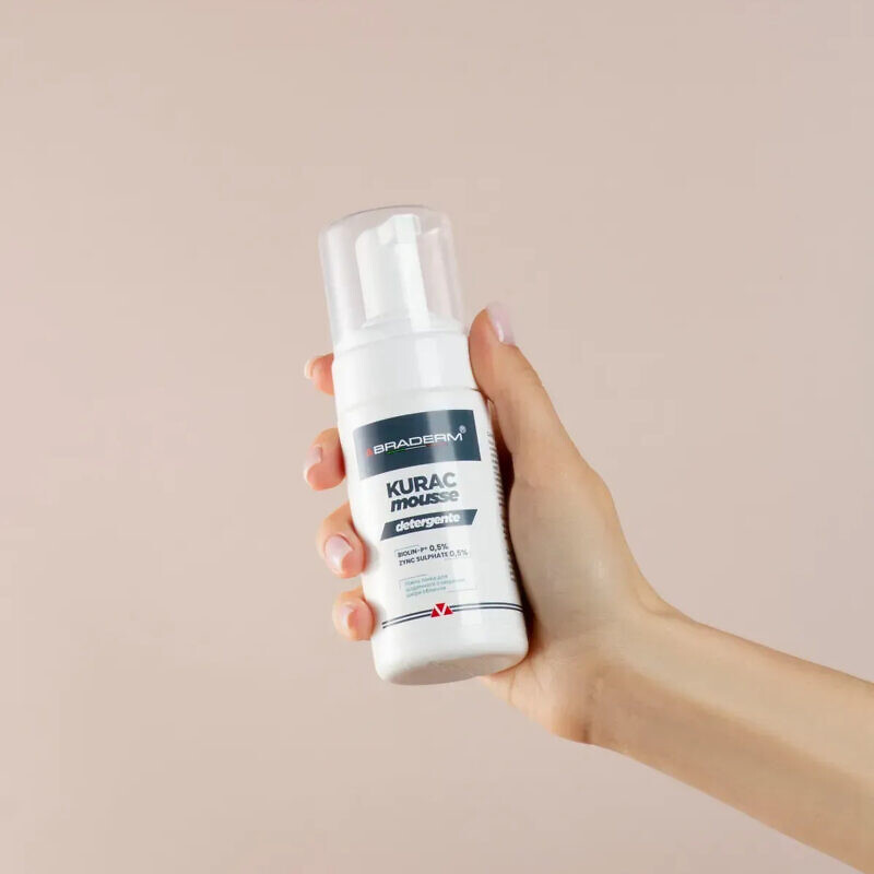 Braderm Kurac Mousse 100 мл – Ніжна пінка для вмивання з пребіотиками - Зображення 4