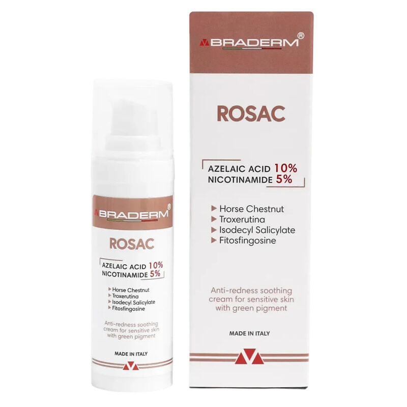 Купити заспокійливий крем для чутливої шкіри Braderm Rosac Cream 30 мл з доставкою по Україні.